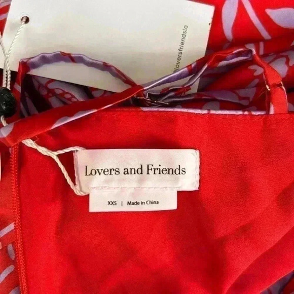 New Revolve  Kamala Mini Dress in Red and Lavender Floral Size XXS - Picture 14 of 16